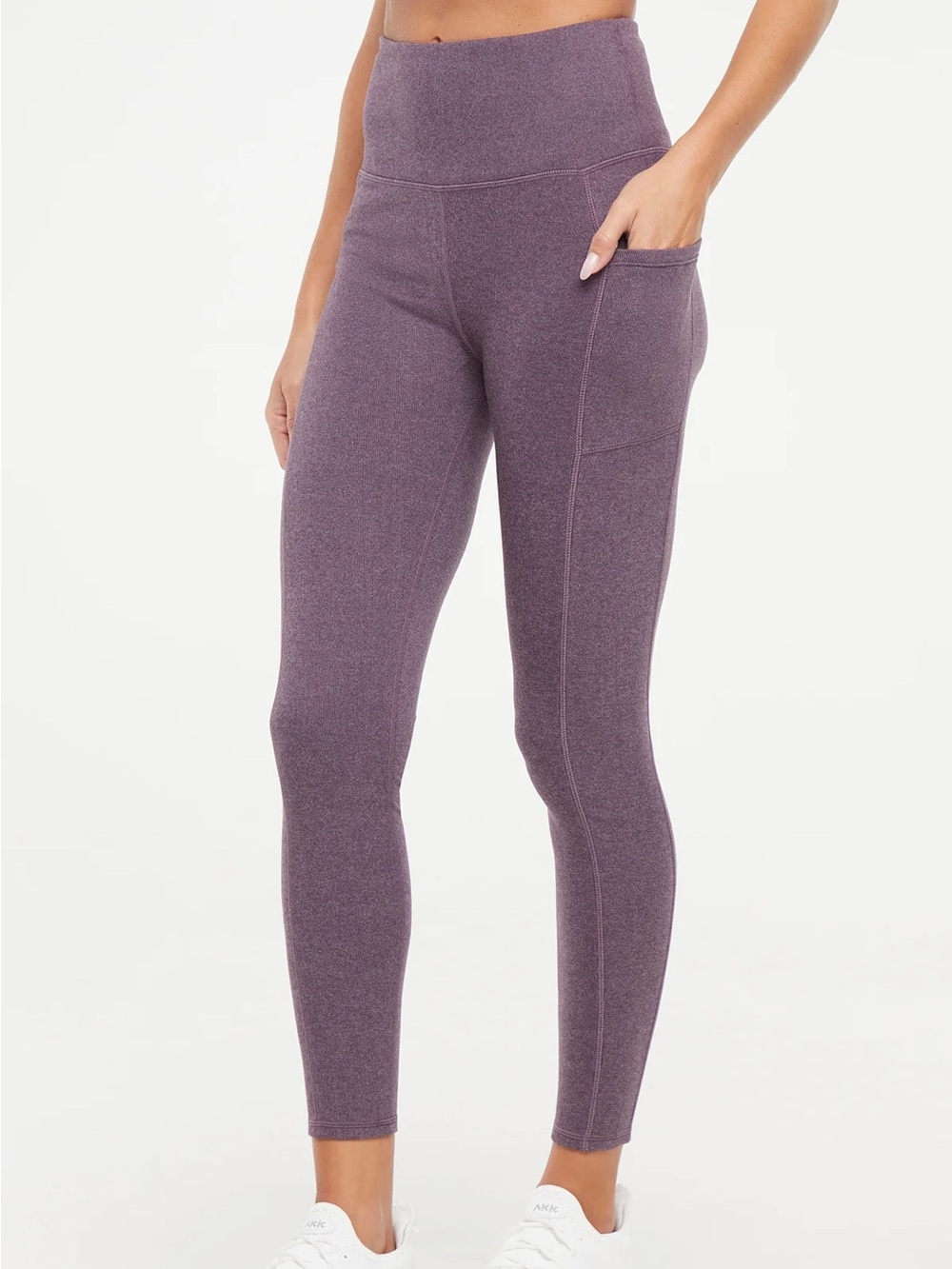Marika High-Waist Pocket Leggings - Plum Heather
